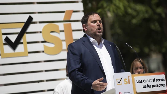Oriol Junqueras en el primer acto de campaña por el si a la independecia Oriol Junqueras en el primer acto de campaña por el si a la independecia