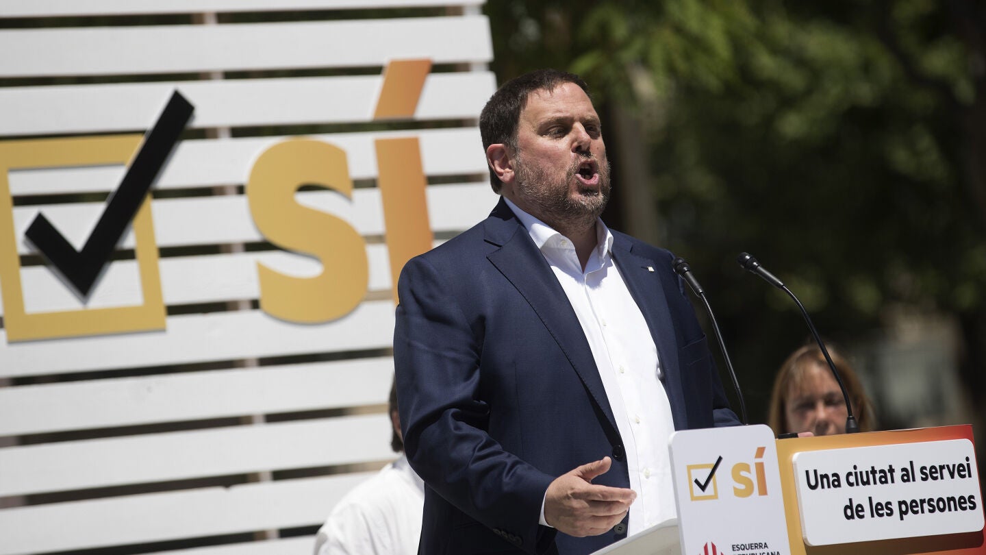 Oriol Junqueras en el primer acto de campa&ntilde;a por el si a la independecia