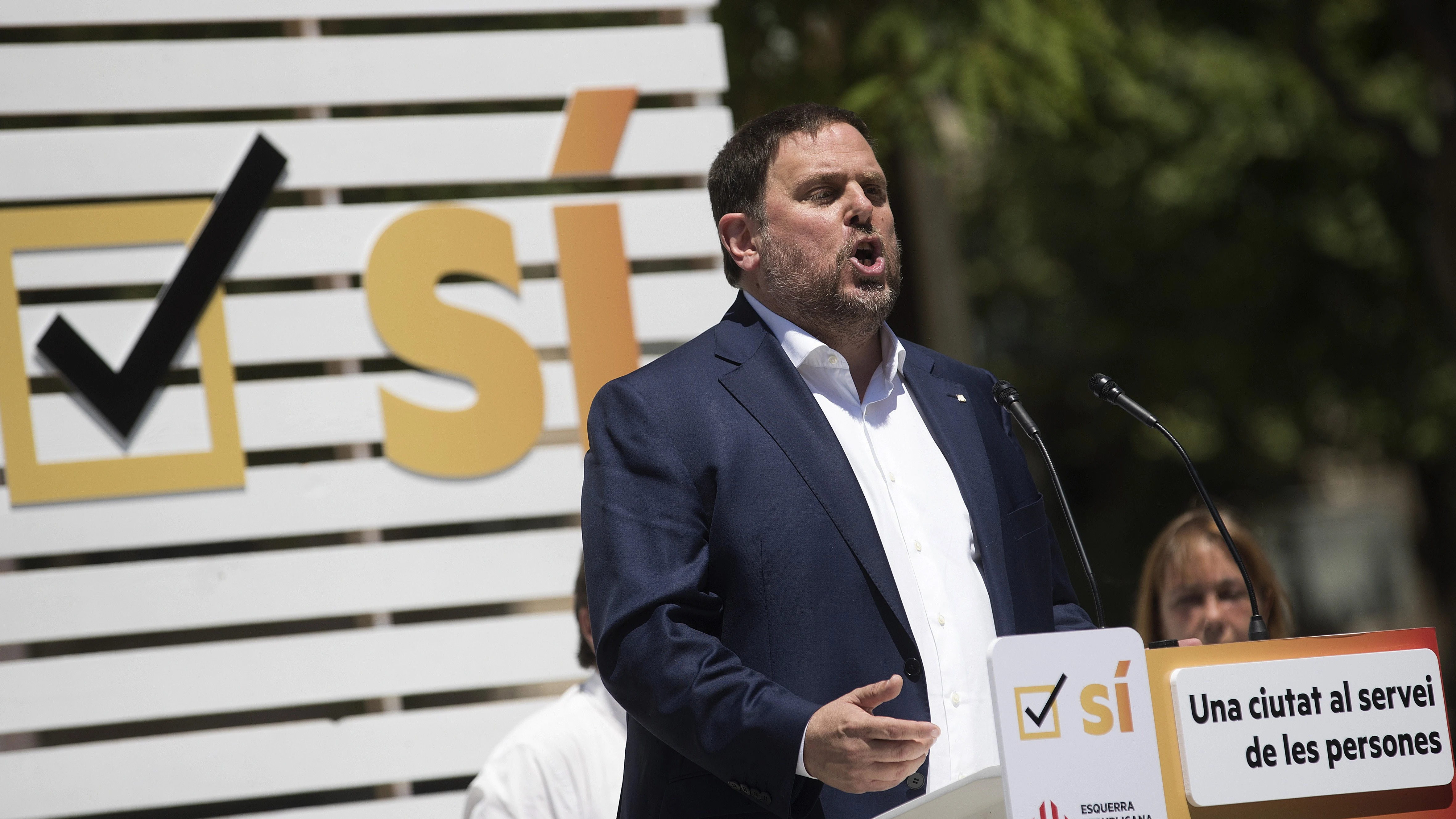 Oriol Junqueras en el primer acto de campaña por el si a la independecia