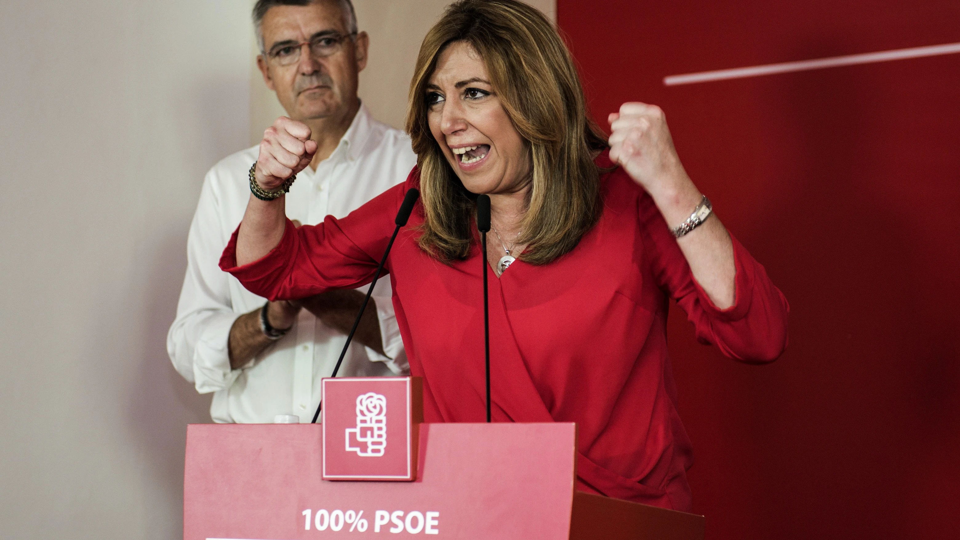 La presidenta de la Junta de Andalucía, Susana Díaz, y candidata a la secretaría general del PSOE