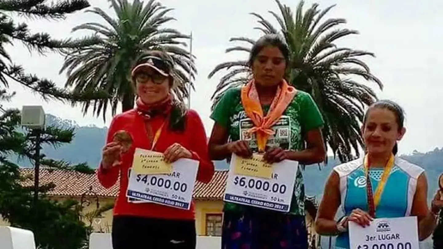 María Lorena Ramírez, ganadora de la ultramaratón Cerro Rojo de Puebla María Lorena Ramírez, ganadora de la ultramaratón Cerro Rojo de Puebla