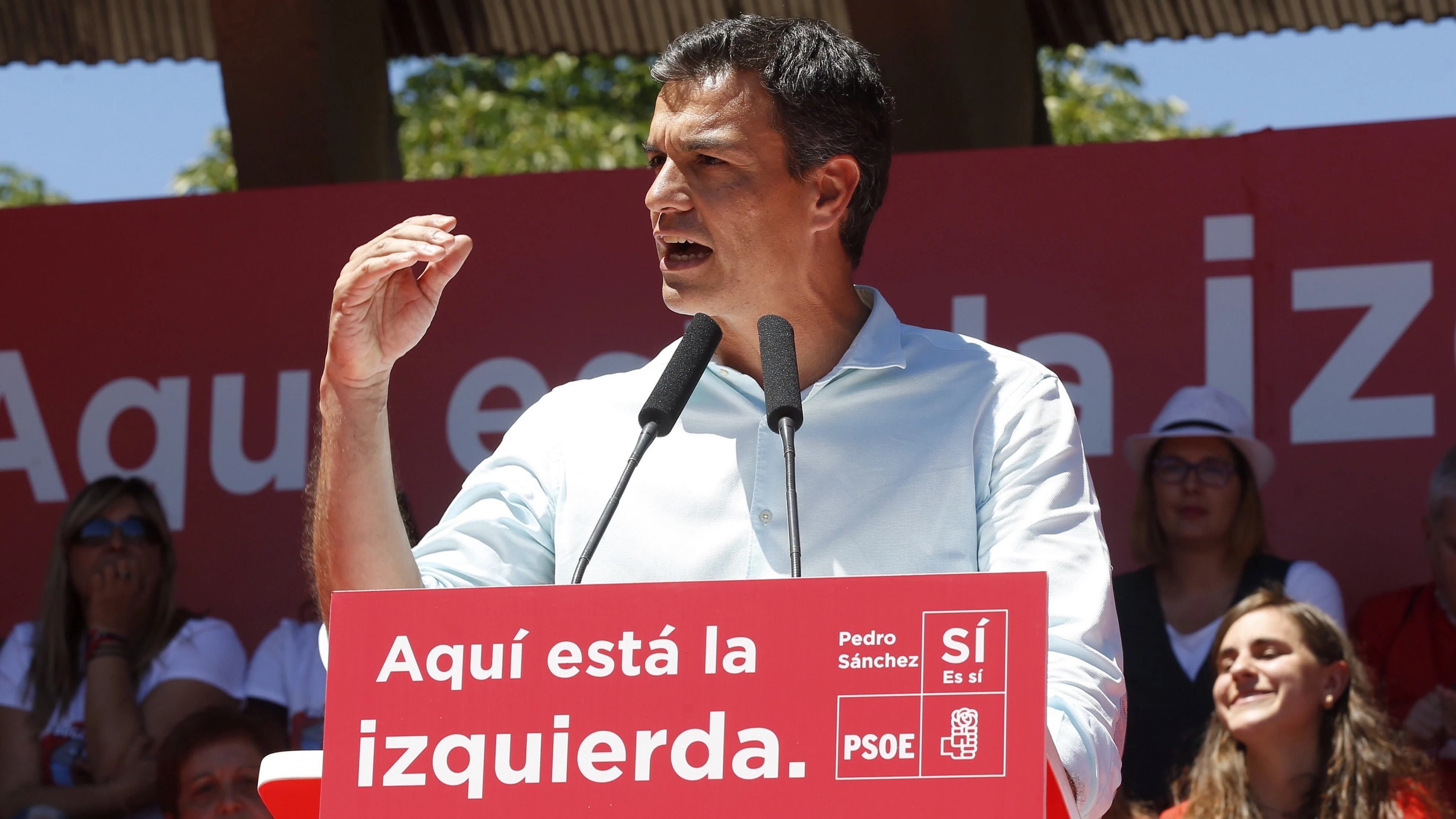 El exsecretario general del PSOE y candidato a las primarias del partido, Pedro Sánchez