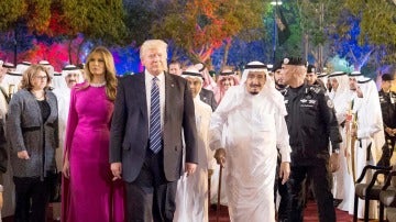 Donald Trump y Melania en su visita a Arabia Saudí