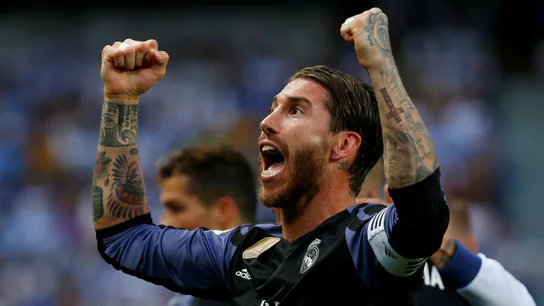 Sergio Ramos celebra la victoria del Real Madrid Sergio Ramos celebra la victoria del Real Madrid