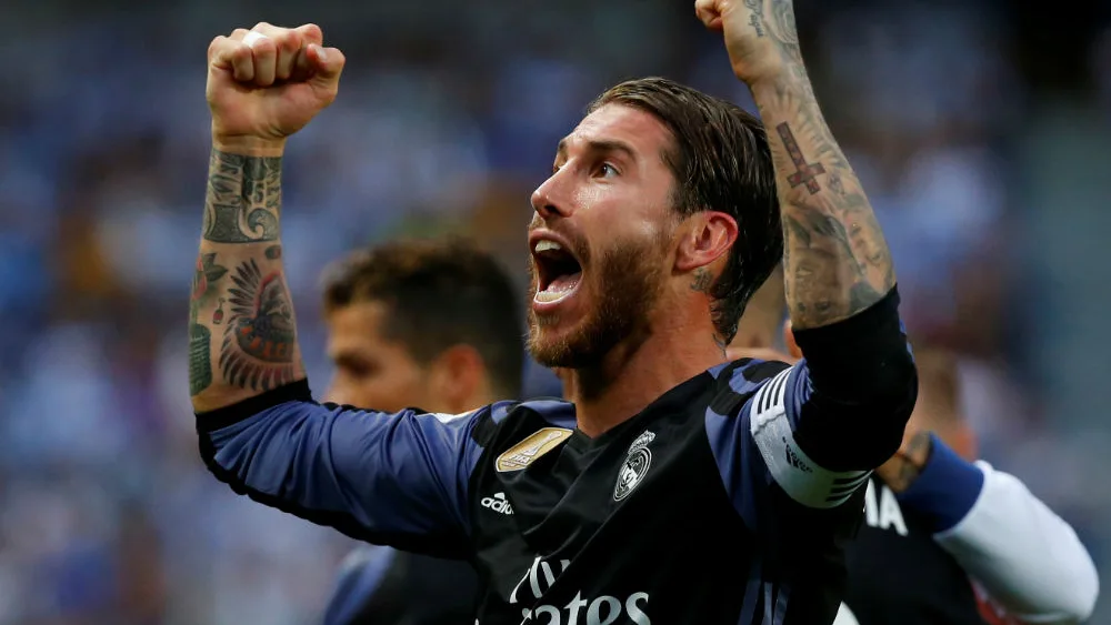 Sergio Ramos celebra la victoria del Real Madrid Sergio Ramos celebra la victoria del Real Madrid