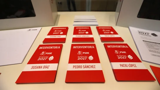 Preparativos en la sede del PSOE en Ferraz para la jornada electoral Preparativos en la sede del PSOE en Ferraz para la jornada electoral