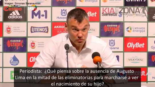 Jasikevicius, en rueda de prensa Jasikevicius, en rueda de prensa