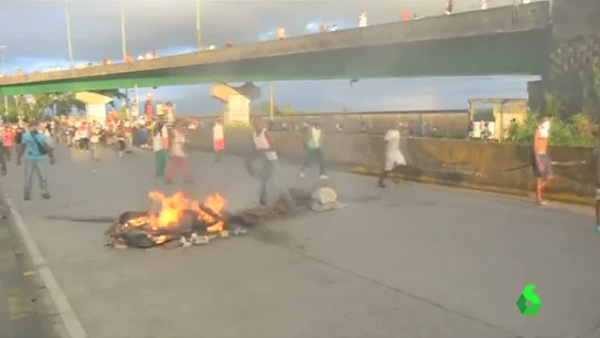 En la manifestación contra el abandono estatal en Colombia En la manifestación contra el abandono estatal en Colombia