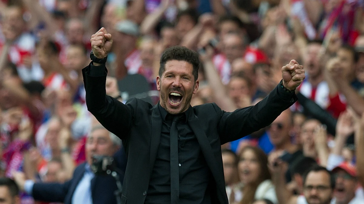 Simeone celebra un gol Simeone celebra un gol