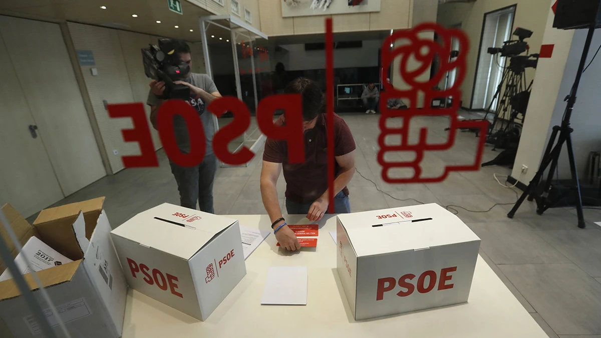 Imagen de las urnas de las primarias del PSOE