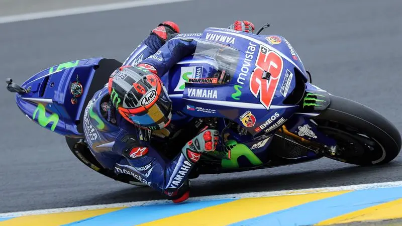 Maverick Viñales en el circuito de Le Mans