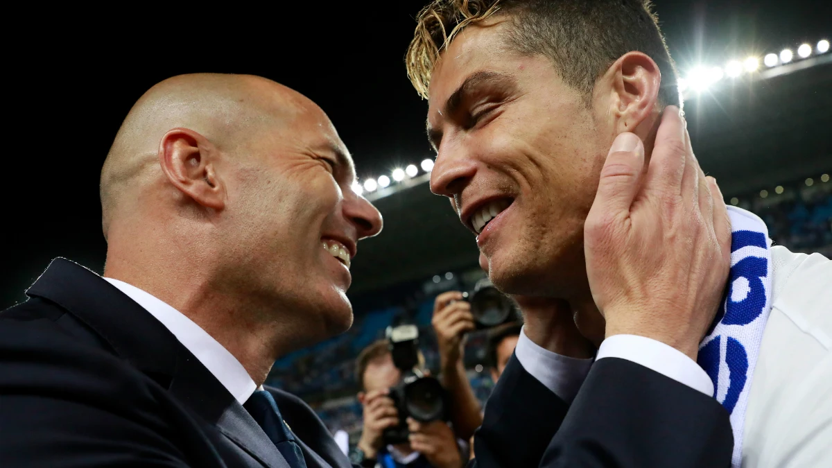 Zidane, con Cristiano Ronaldo