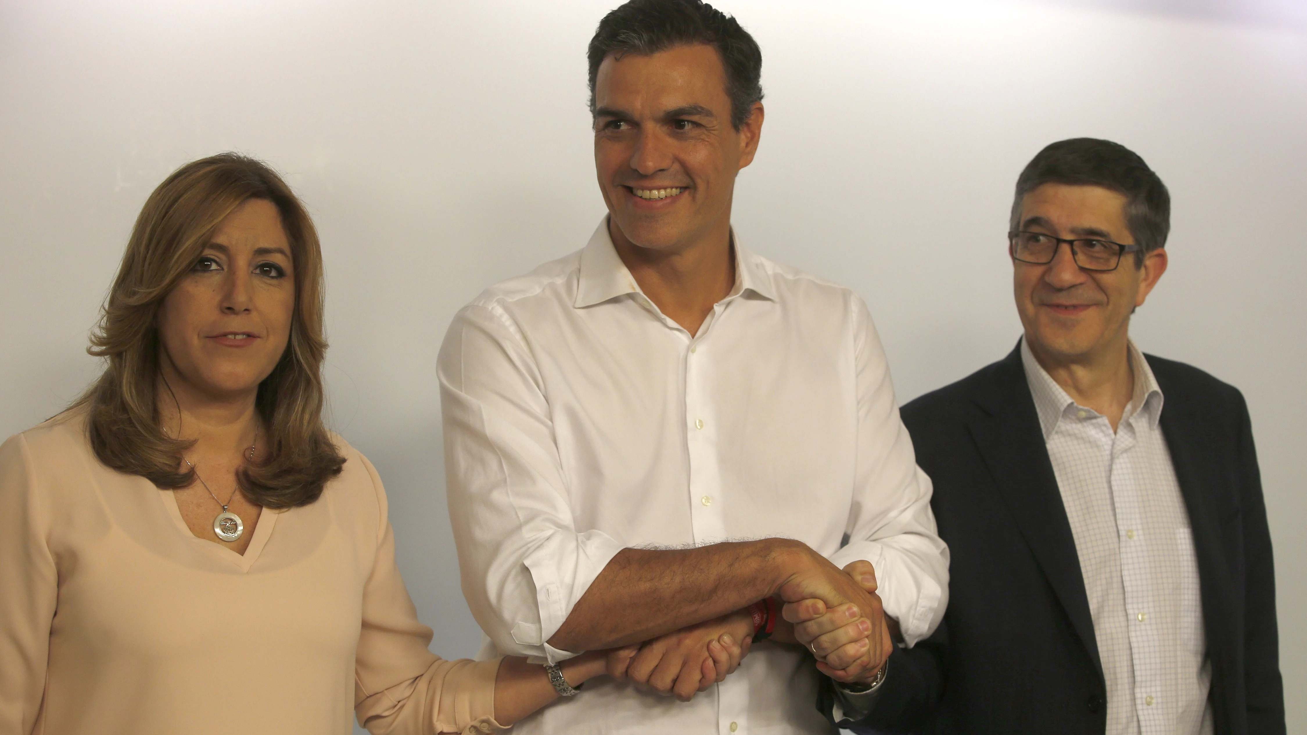 Pedro Sánchez, Patxi López y Susana Díaz