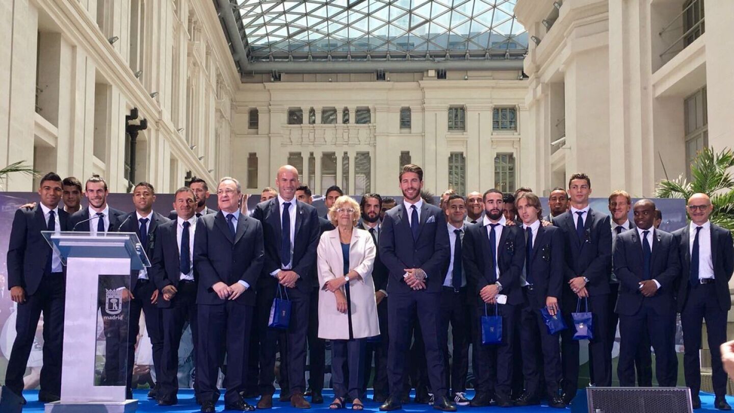 La visita del Madrid al Ayuntamiento