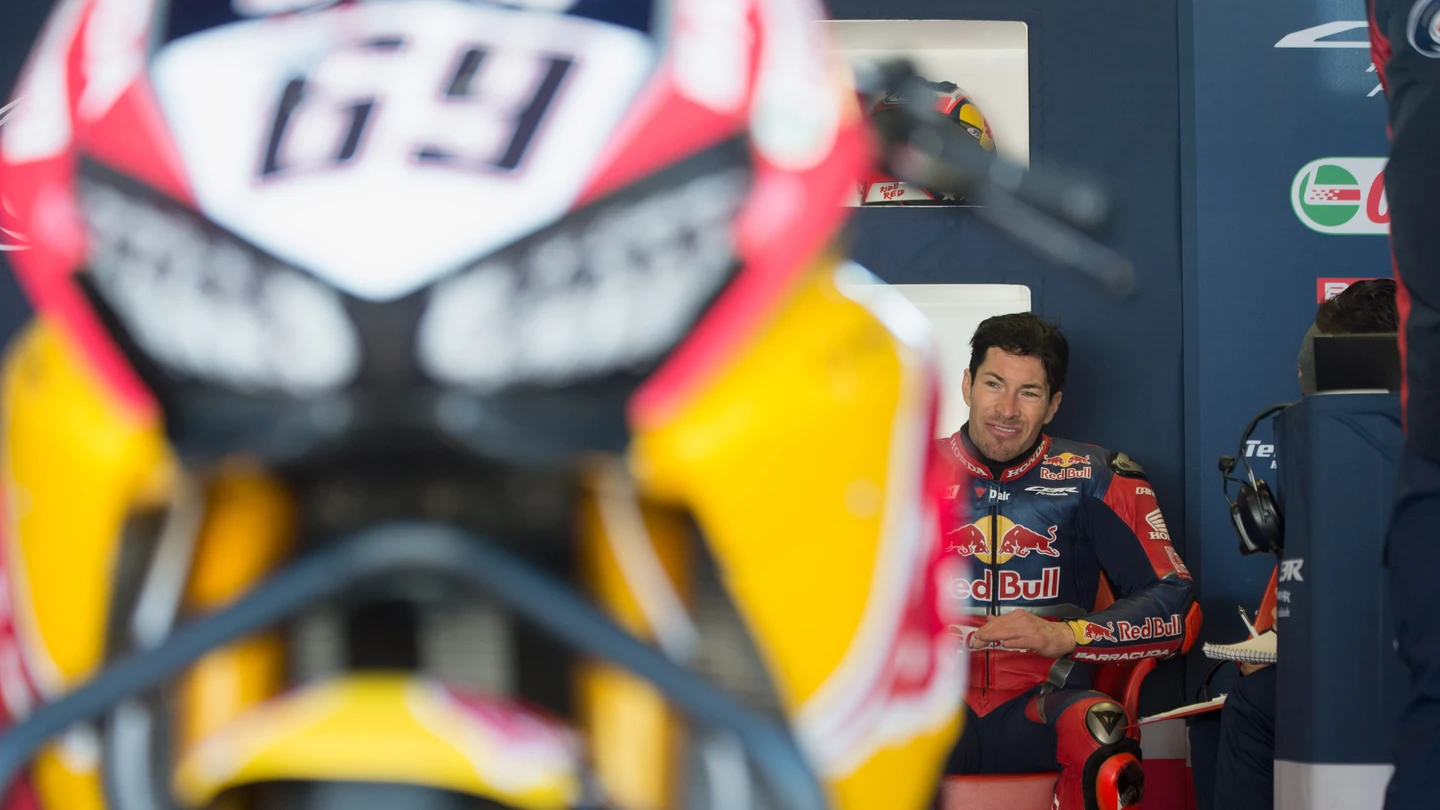 Nicky Hayden. en una carrera del Mundial de Superbikes Nicky Hayden. en una carrera del Mundial de Superbikes