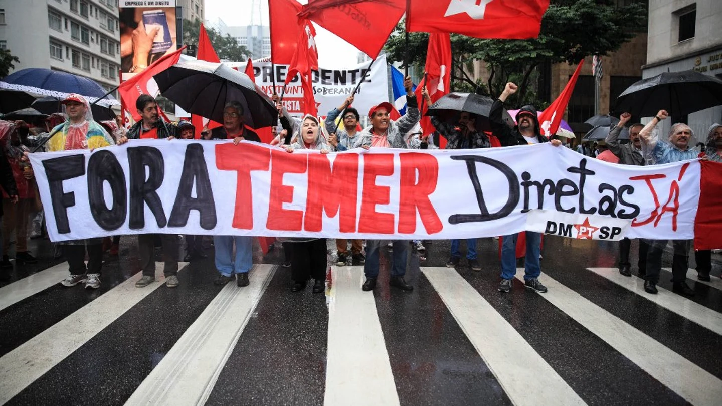 Manifestación en Brasil contra Michel Temer Manifestación en Brasil contra Michel Temer