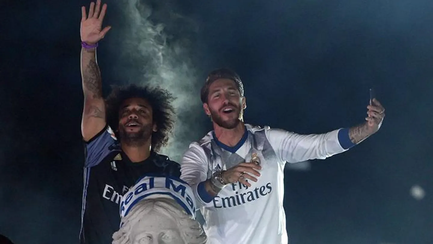 Marcelo y Ramos, desatados en Cibeles Marcelo y Ramos, desatados en Cibeles