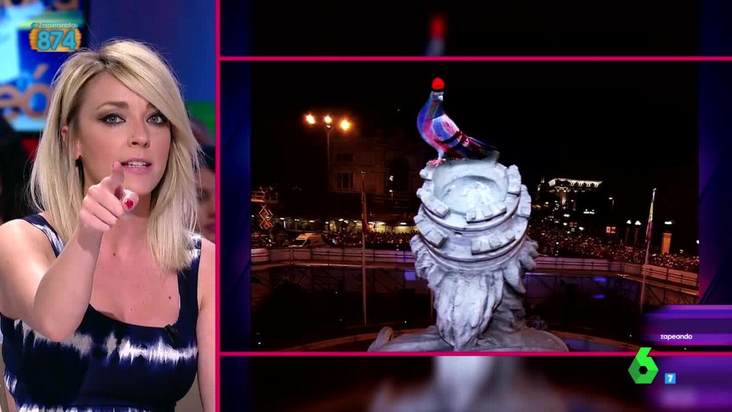 La 'culpable' de ensuciar la coronilla de Cibeles
