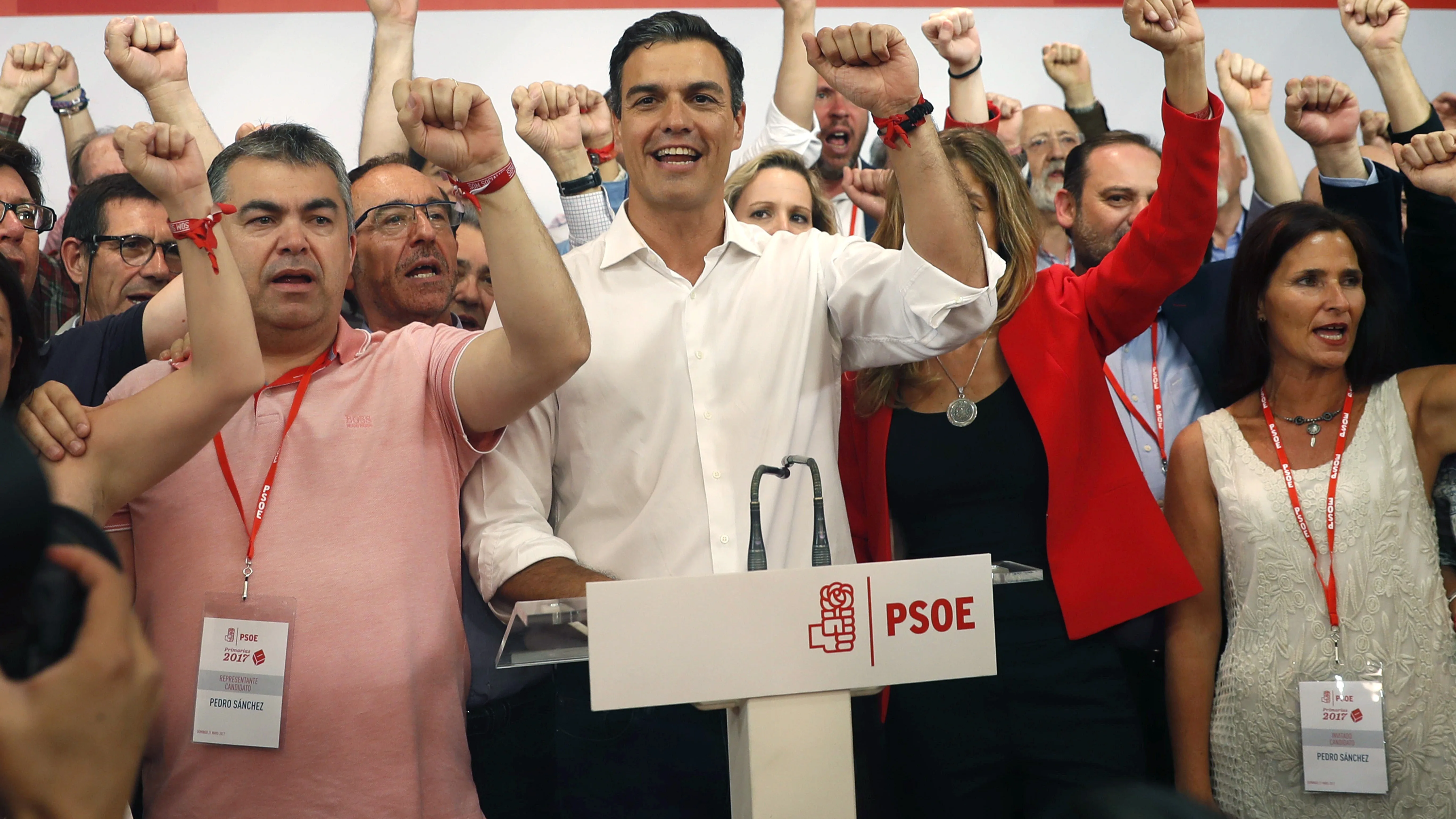 El vencedor de las primarias socialistas, Pedro Sánchez