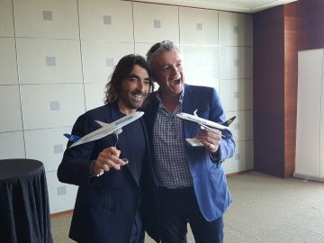 avier Hidalgo y Michael O'Leary durante el anuncio de acuerdo entre Air Europa y Ryanair avier Hidalgo y Michael O'Leary durante el anuncio de acuerdo entre Air Europa y Ryanair