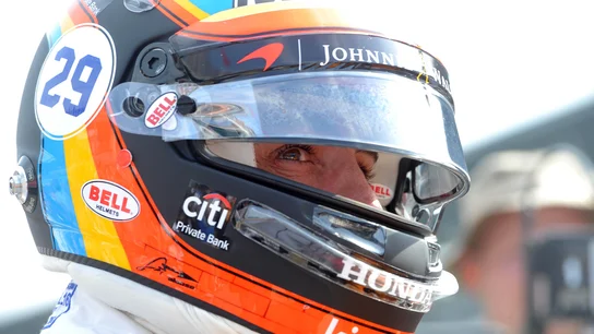 Fernando Alonso, durante las 500 millas de Indianápolis Fernando Alonso, durante las 500 millas de Indianápolis