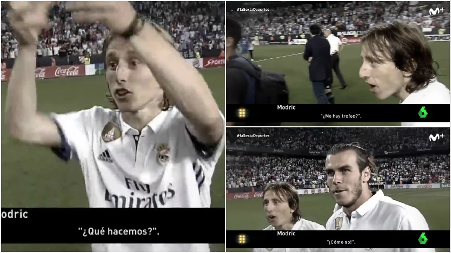 Modric y Bale, no se creen que no levanten la Liga Modric y Bale, no se creen que no levanten la Liga
