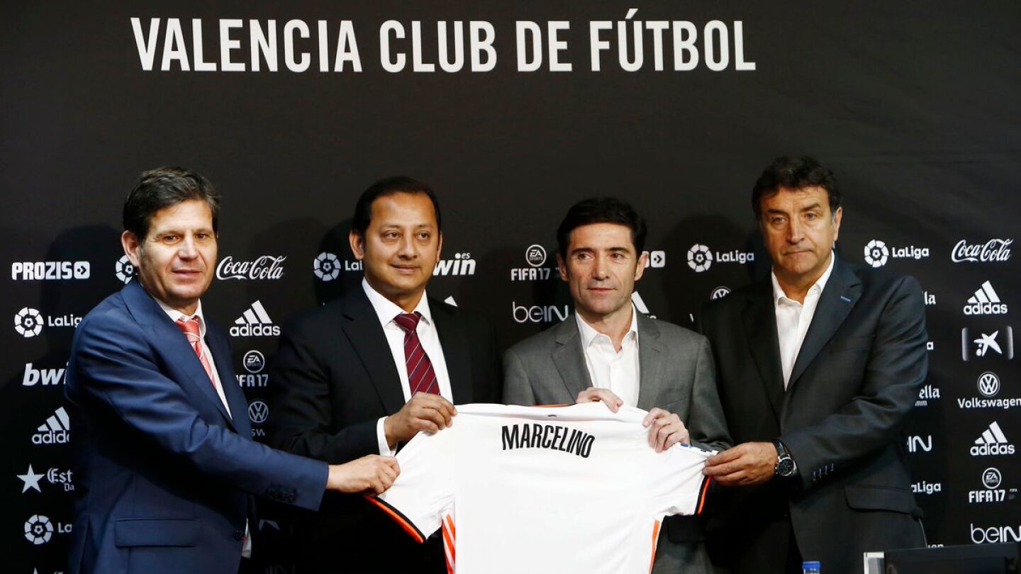 Marcelino, presentado con el Valencia