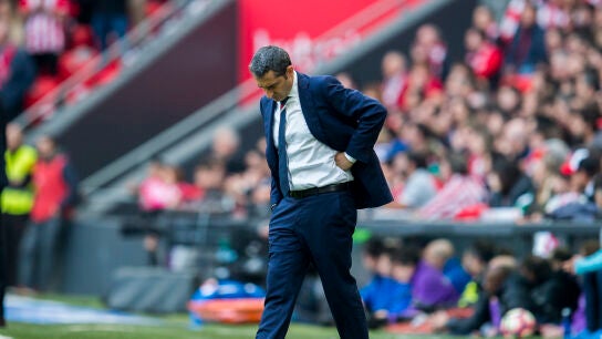 Valverde, en un partido del Athletic