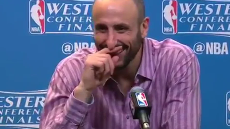 Ginobili, durante la rueda de prensa