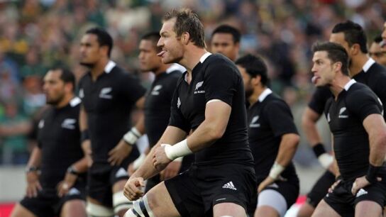 La selecci&oacute;n masculina de rugby de Nueva Zelanda, conocida como los "All Blacks"