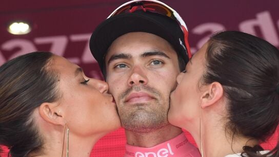 Tom Dumoulin, con la 'maglia rosa' del Giro de Italia