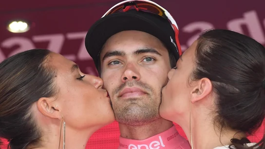 Tom Dumoulin, con la 'maglia rosa' del Giro de Italia Tom Dumoulin, con la 'maglia rosa' del Giro de Italia