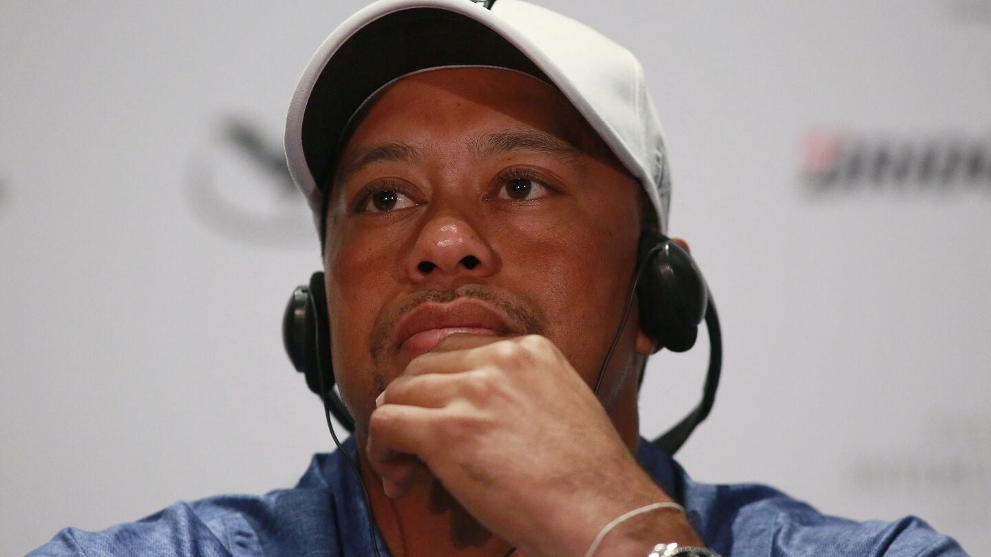 Tiger Woods, en rueda de prensa