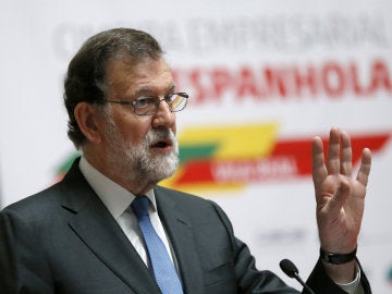Mariano Rajoy, durante su intervención durante la reunión del foro empresarial en la segunda jornada de la XXIX Cumbre Luso-Española Mariano Rajoy, durante su intervención durante la reunión del foro empresarial en la segunda jornada de la XXIX Cumbre Luso-Española