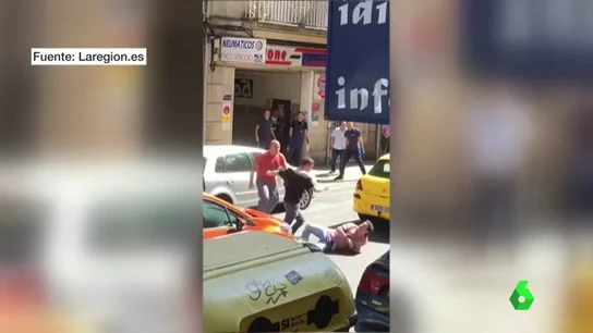 Imagen de la brutal pelea en Ourense Imagen de la brutal pelea en Ourense