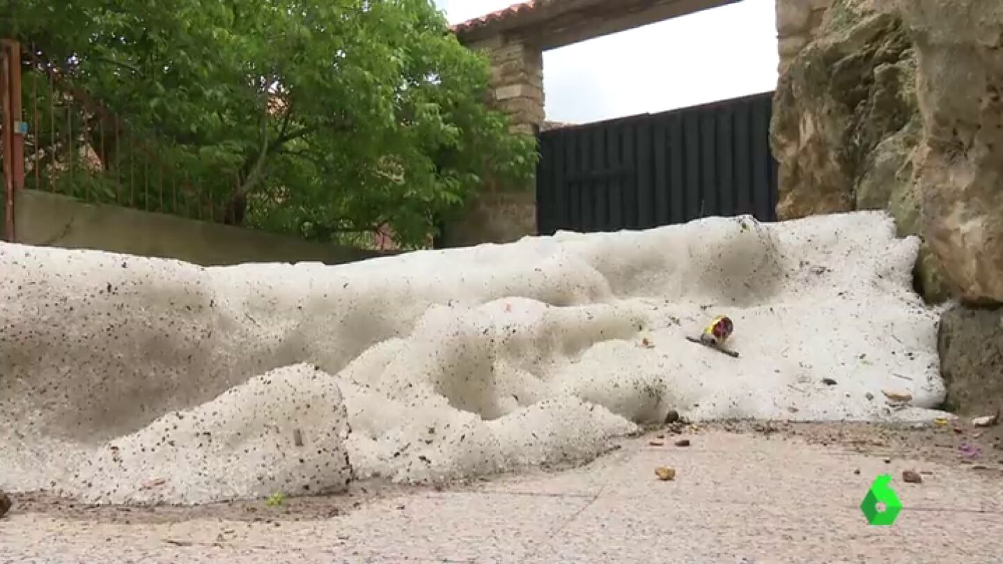 Granizo en el municipio soriano de &Aacute;greda