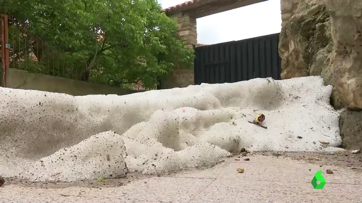 Granizo en el municipio soriano de Ágreda