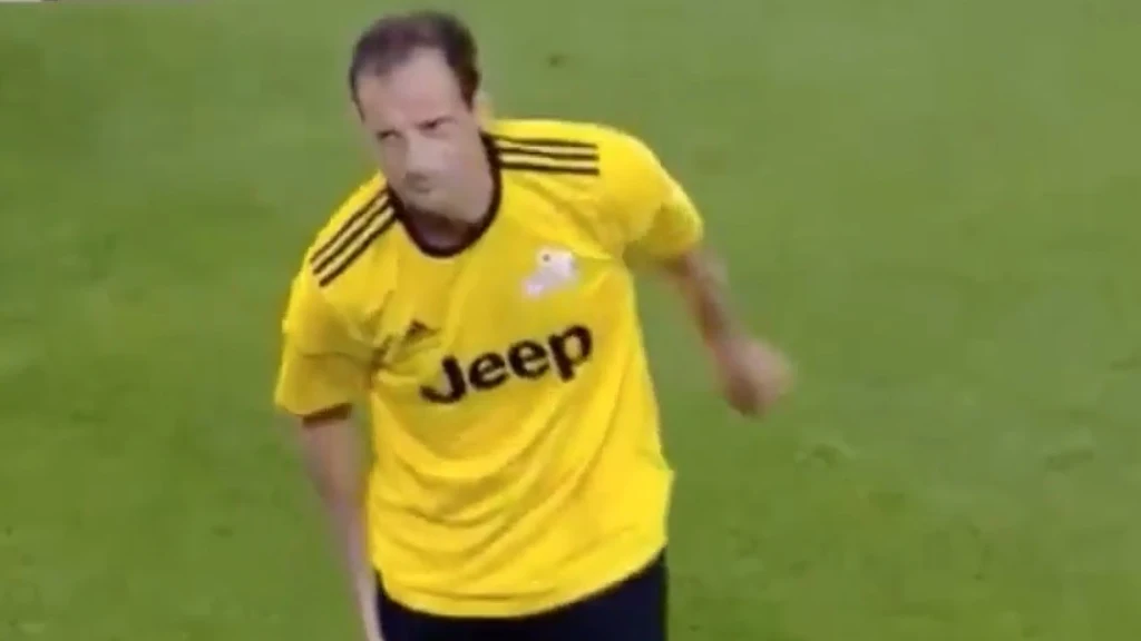 Allegri se lesiona en un partido benéfico