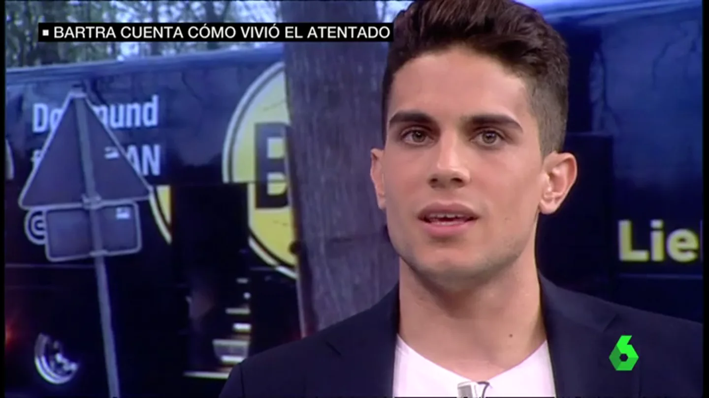 Frame 63.580896 de: Marc Bartra relata emocionado cómo vivió el atentado al autobús del Dortmund: "No se lo deseo a nadie" Frame 63.580896 de: Marc Bartra relata emocionado cómo vivió el atentado al autobús del Dortmund: "No se lo deseo a nadie"