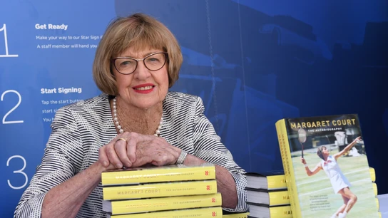 Margaret Court, en la presentación de su libro Margaret Court, en la presentación de su libro