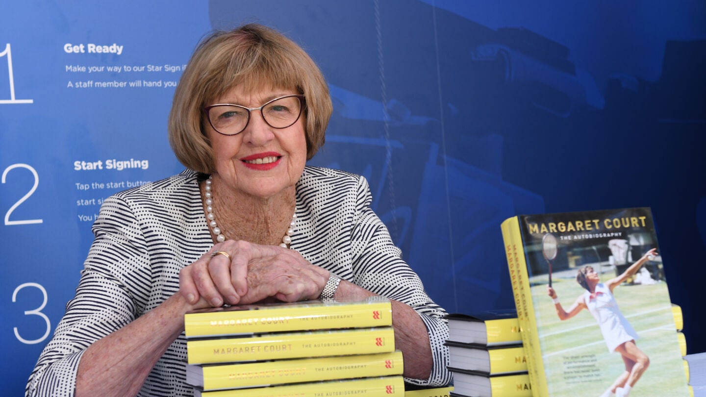 Margaret Court, en la presentaci&oacute;n de su libro