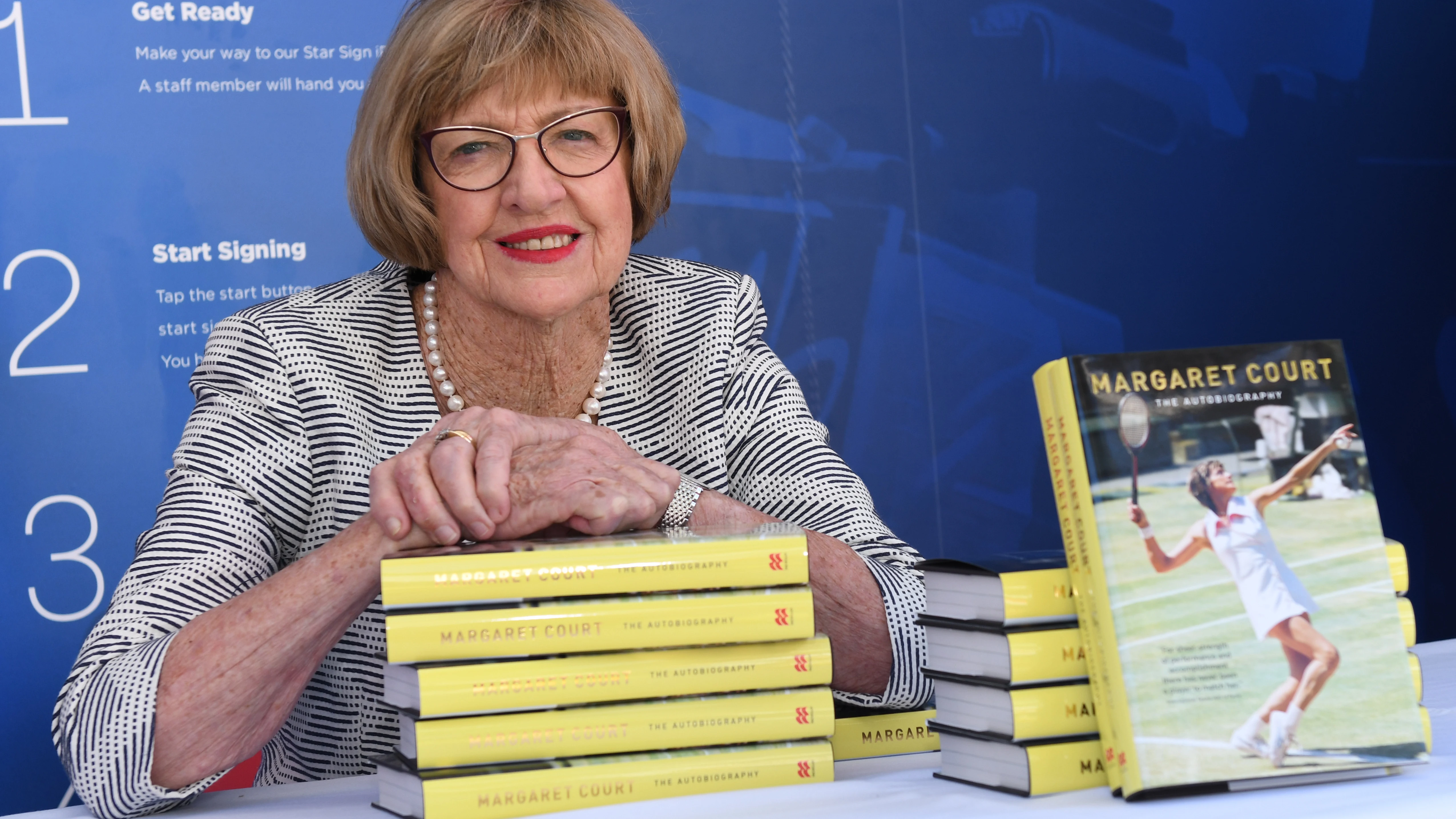 Margaret Court, en la presentación de su libro