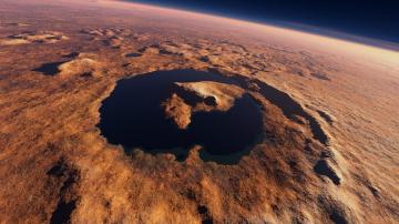 Antiguo lago estratificado en Marte
