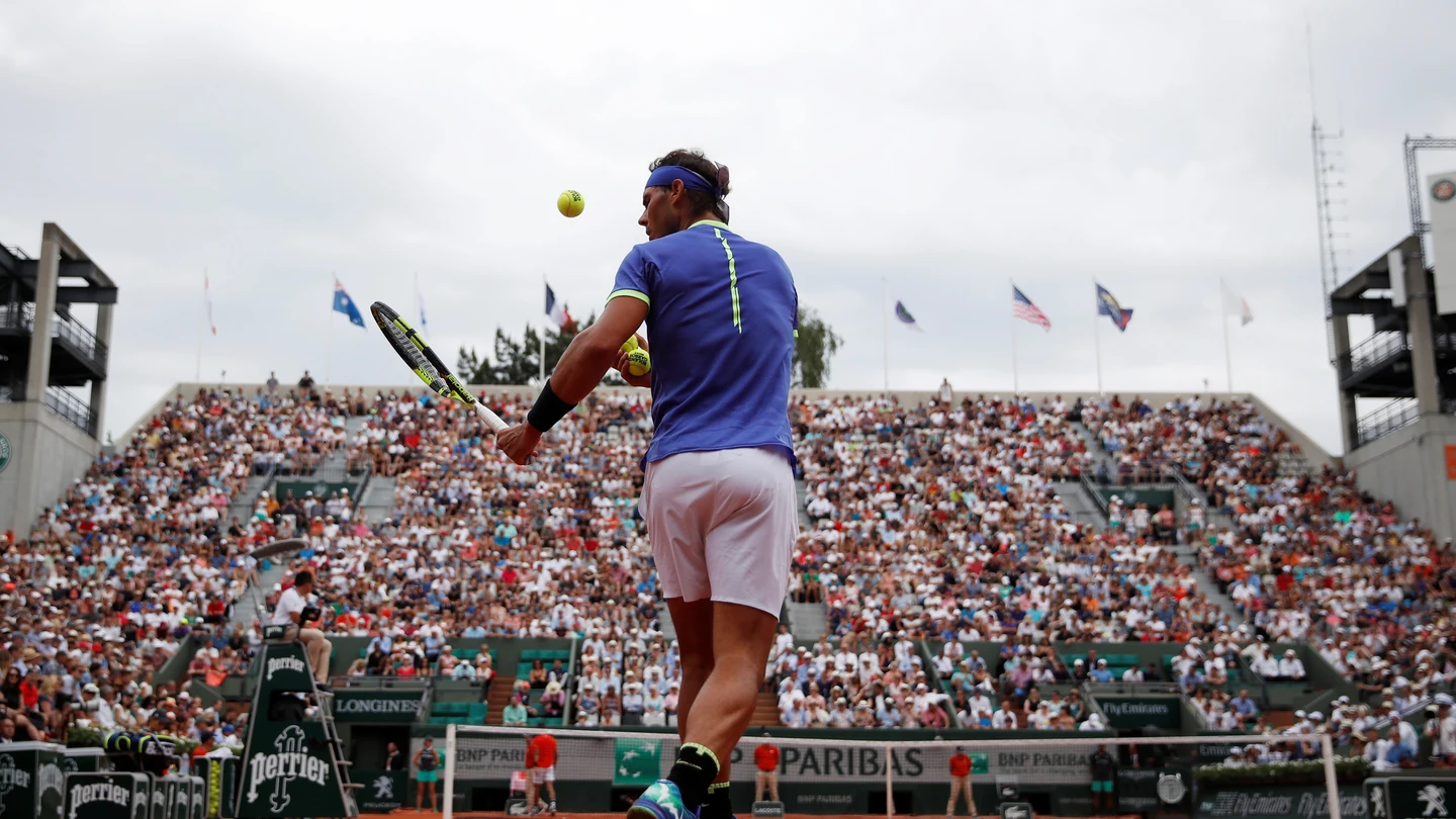 Rafa Nadal, durante un partido de Roland Garros Rafa Nadal, durante un partido de Roland Garros