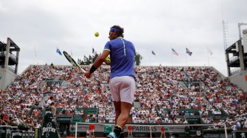 Rafa Nadal, durante un partido de Roland Garros