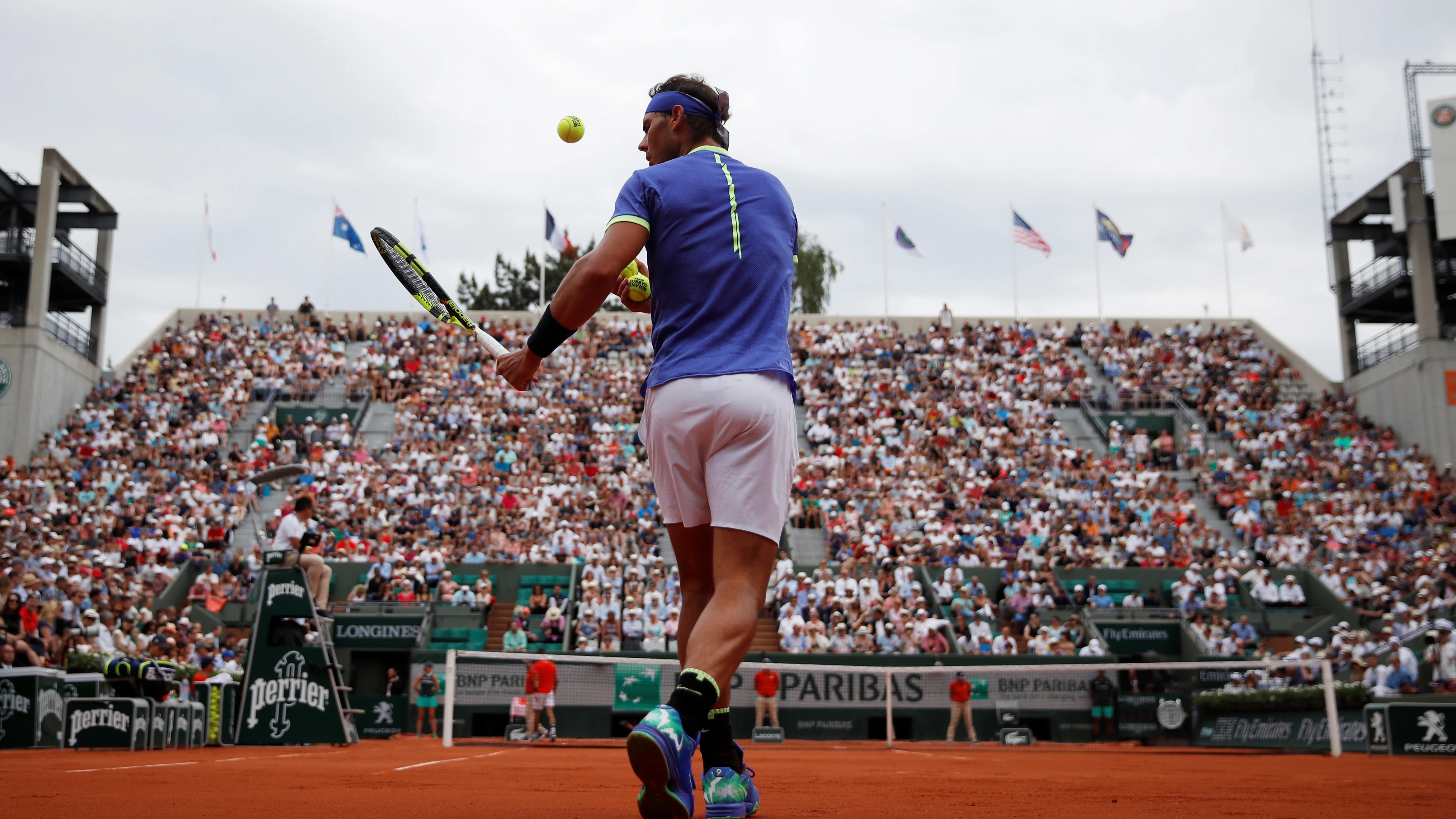 Rafa Nadal, durante un partido de Roland Garros