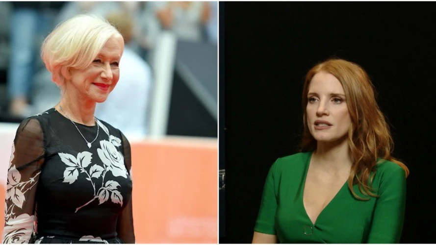 Las actrices Helen Mirren y Jessica Chastain