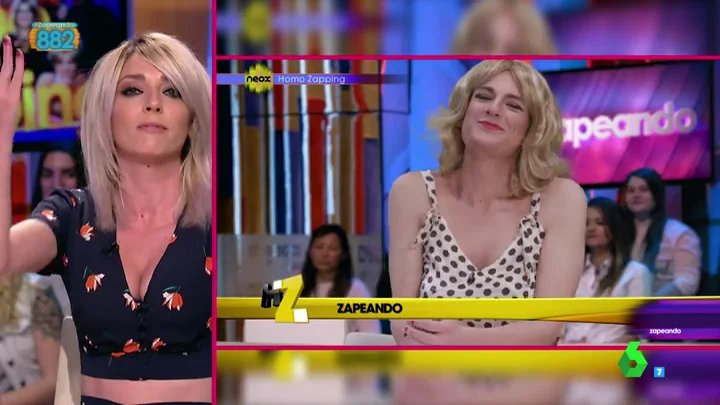 Anna Simon y su imitación en Homo Zapping