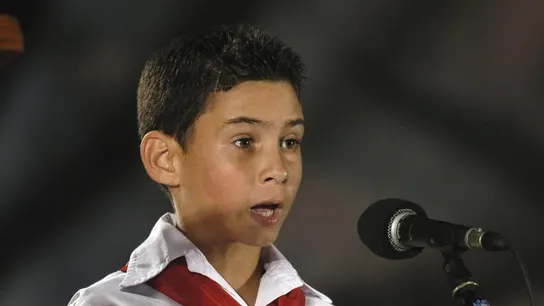 Elián González participando en un debate en La Habana Elián González participando en un debate en La Habana