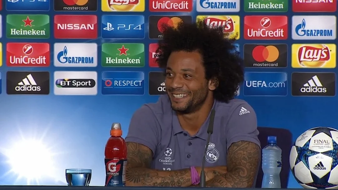 Marcelo, sonriente durante la rueda de prensa